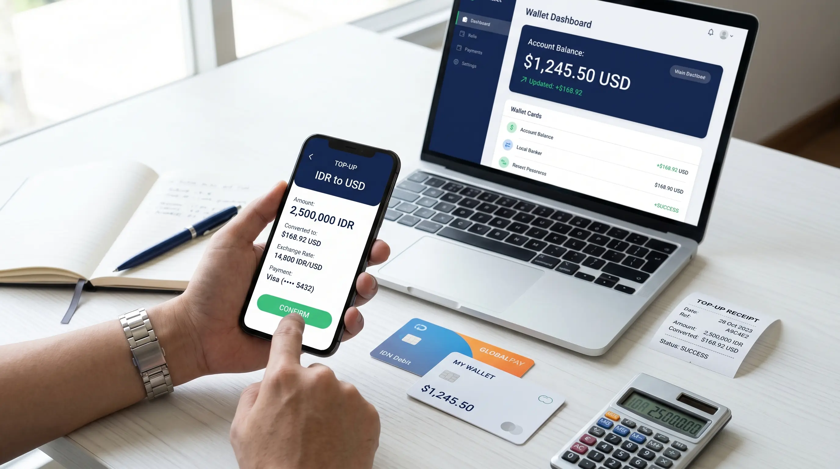Top-up PayPal dari Rupiah